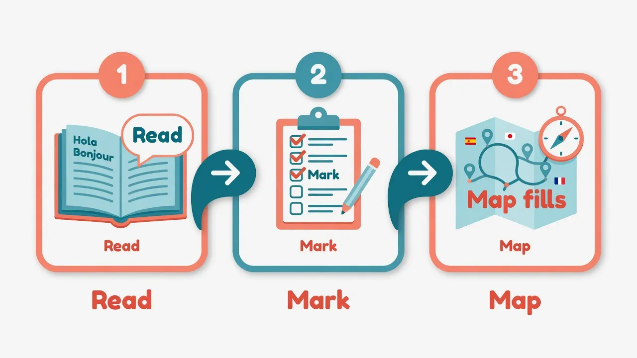 Loop: read, mark, map fills