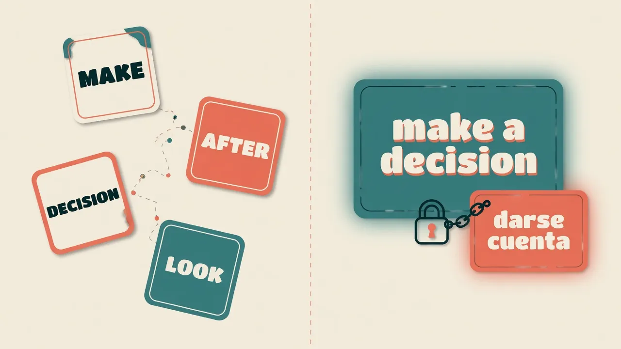Окремі слова розкидані поруч із одним цілим chunk - make a decision