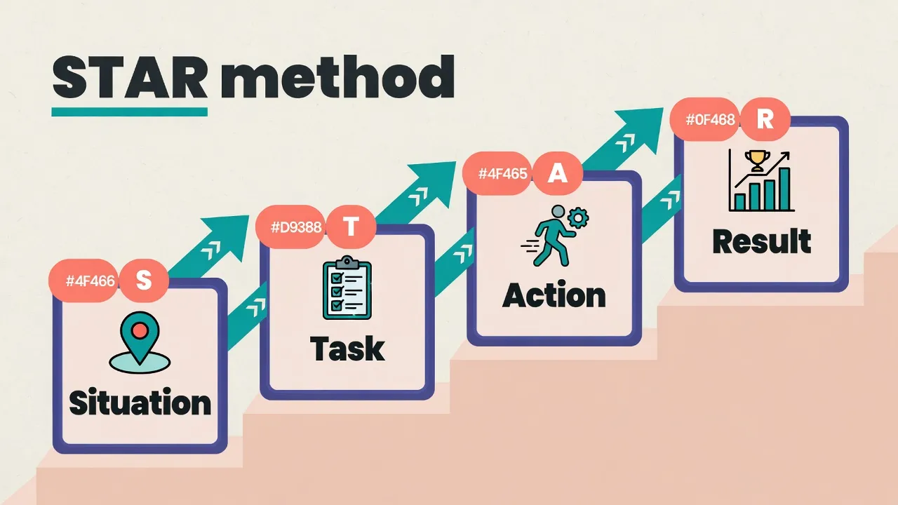 STAR interview answer ladder: Situation, Task, Action, Result