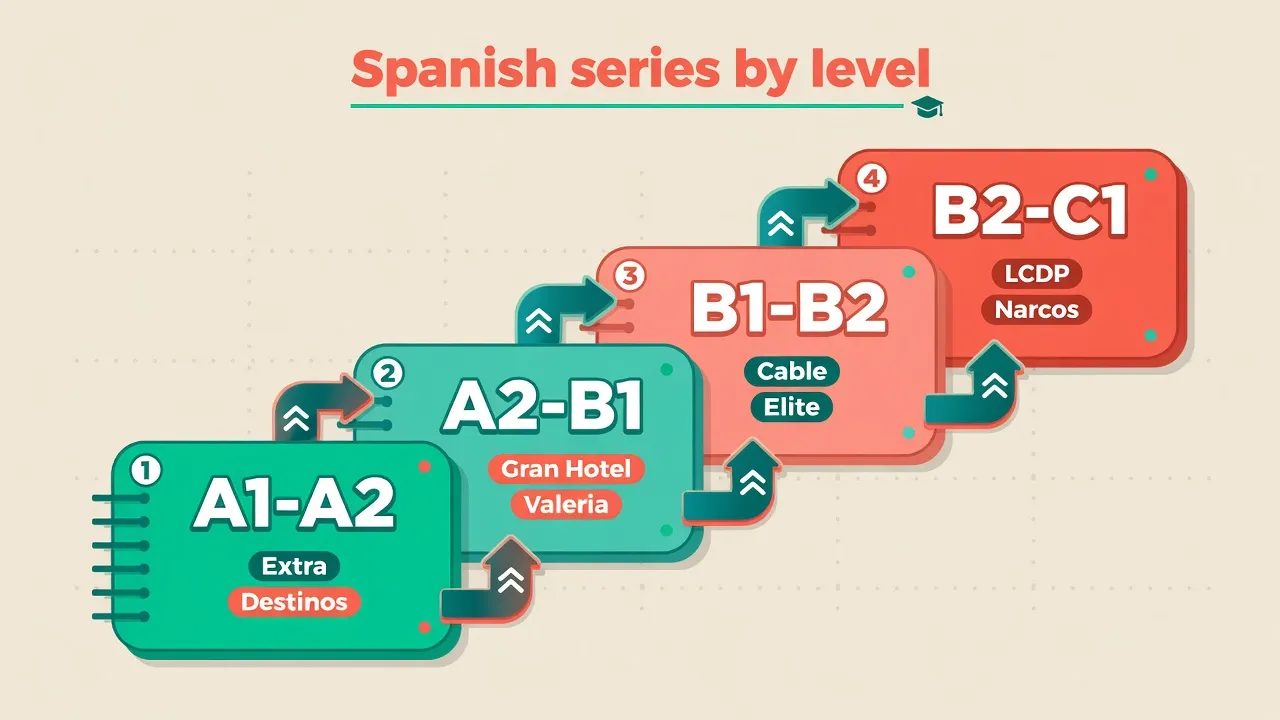 Драбина CEFR: які іспанські серіали брати на A1-A2, A2-B1, B1-B2 і B2-C1