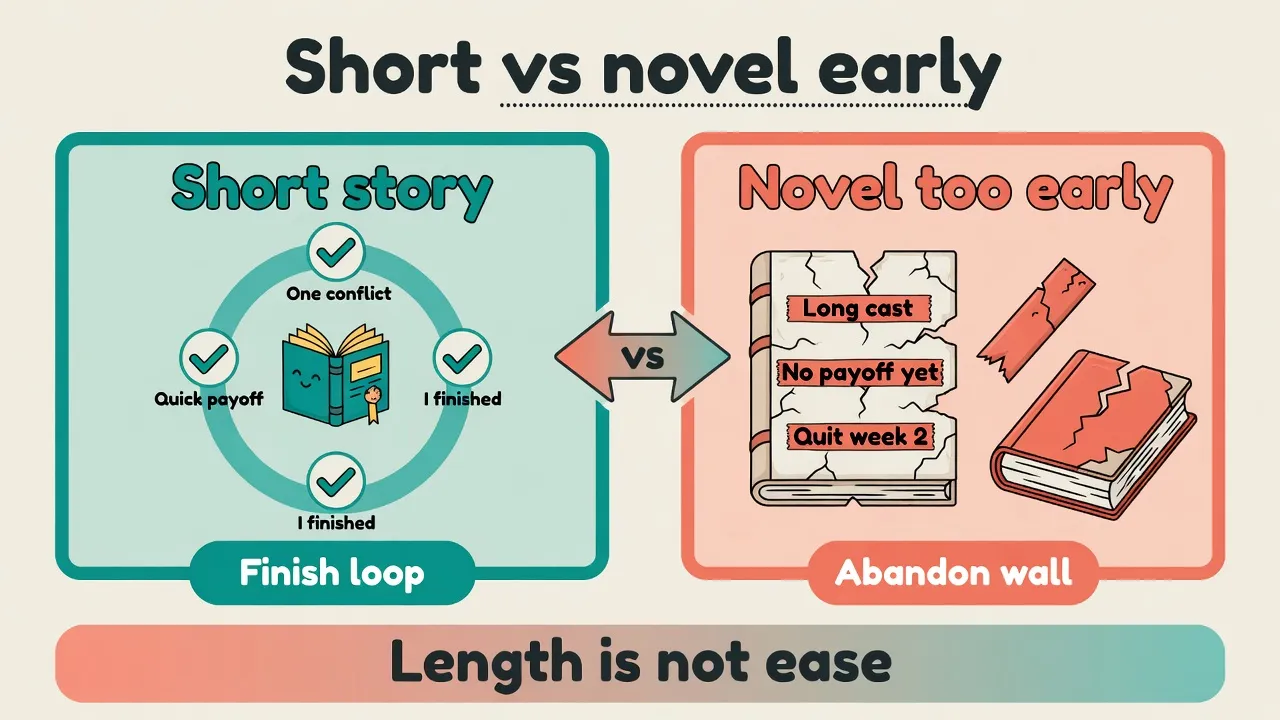 Short story finish loop versus novel abandonment for early Spanish learners
