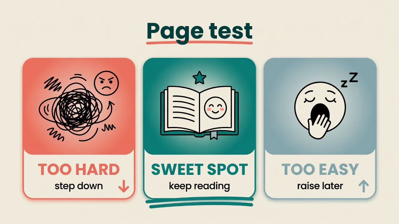 Три зони page-test: занадто важко, sweet spot, занадто легко