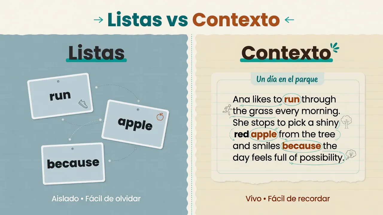 Infografía circular de 5 pasos de sesión de lectura: vista general, bloqueadores, frases, fijación y audio opcional
