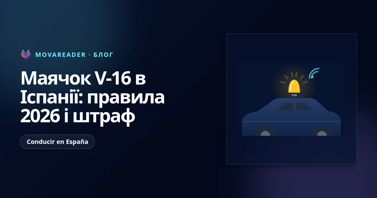 Жовтий маячок V-16 на даху автомобіля, що зупинився на узбіччі