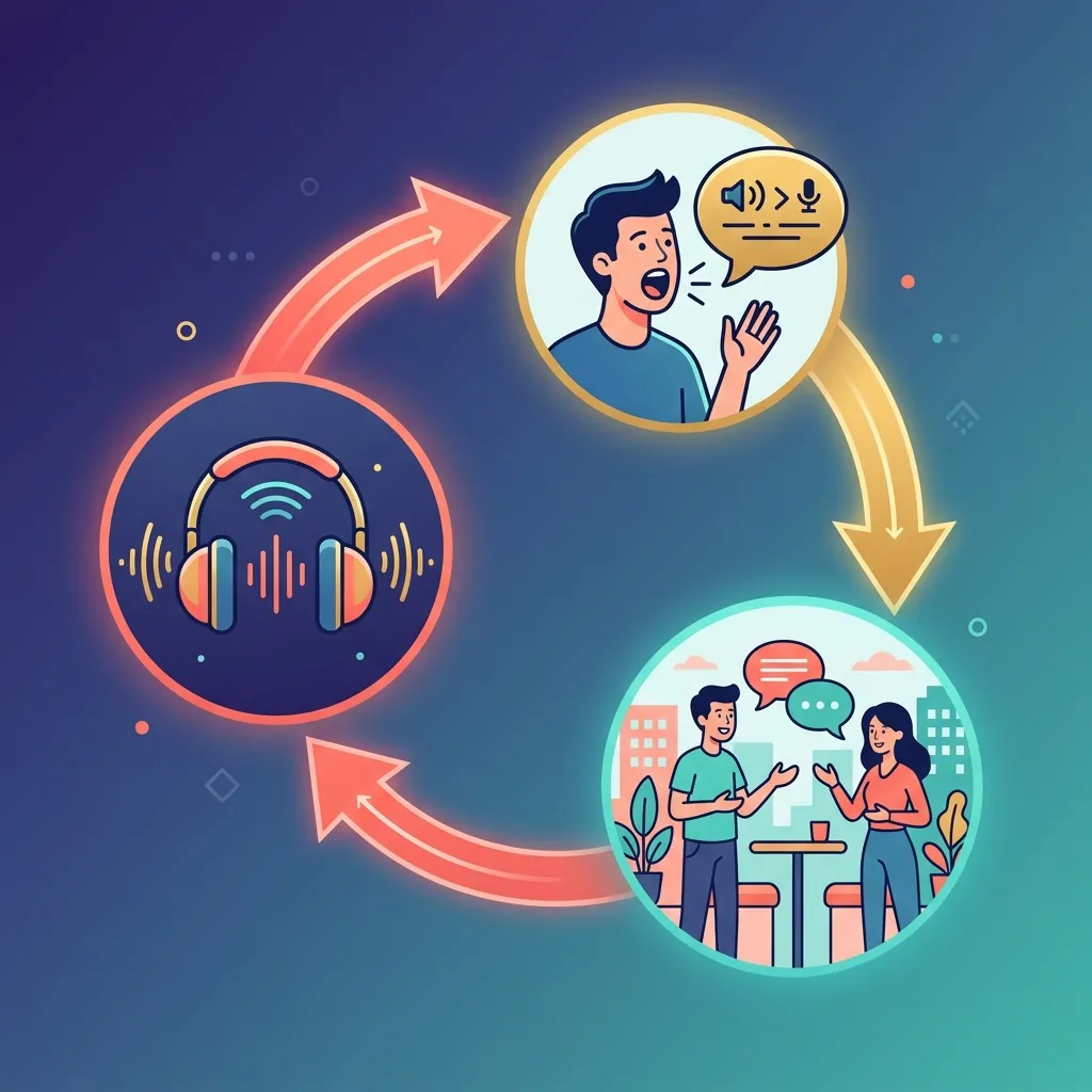 The Listen-Repeat-Use cycle: how passive vocabulary becomes active through auditory modeling and motor rehearsal