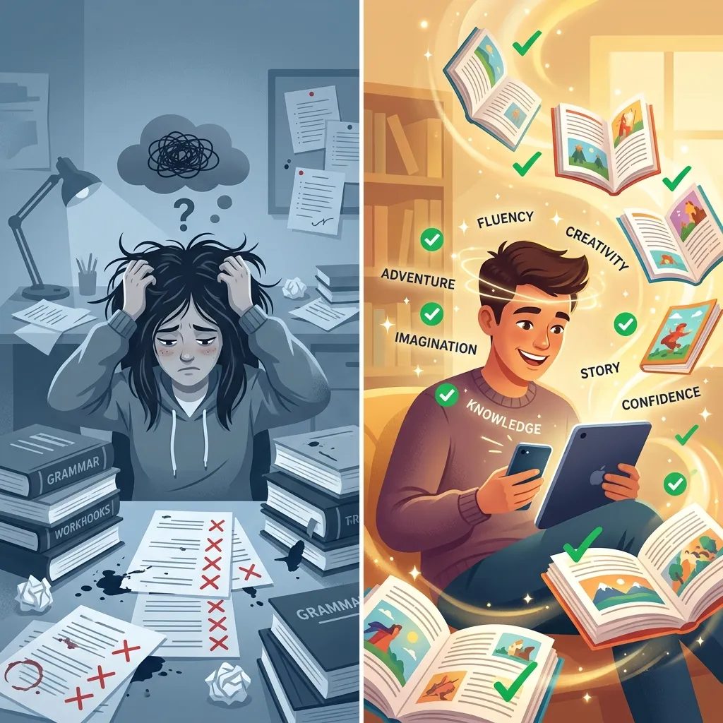 Grammar books vs. massive reading: the polyglot choice that changes everything