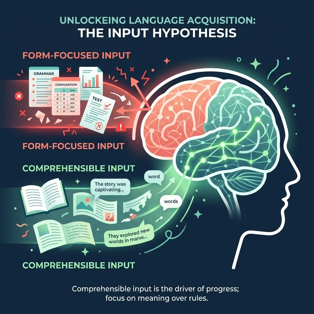 Як працює Input Hypothesis: різниця між свідомим вивченням правил і підсвідомим засвоєнням через читання